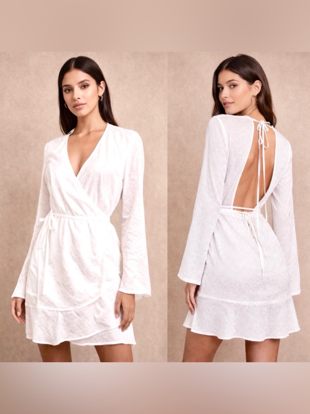 Atoir The Raine Textured Wrap Dress in Natural